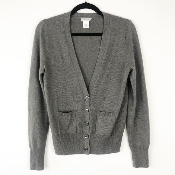 J. Crew Sweaters - J. Crew Cashmere Cody Taupe Cardigan medium